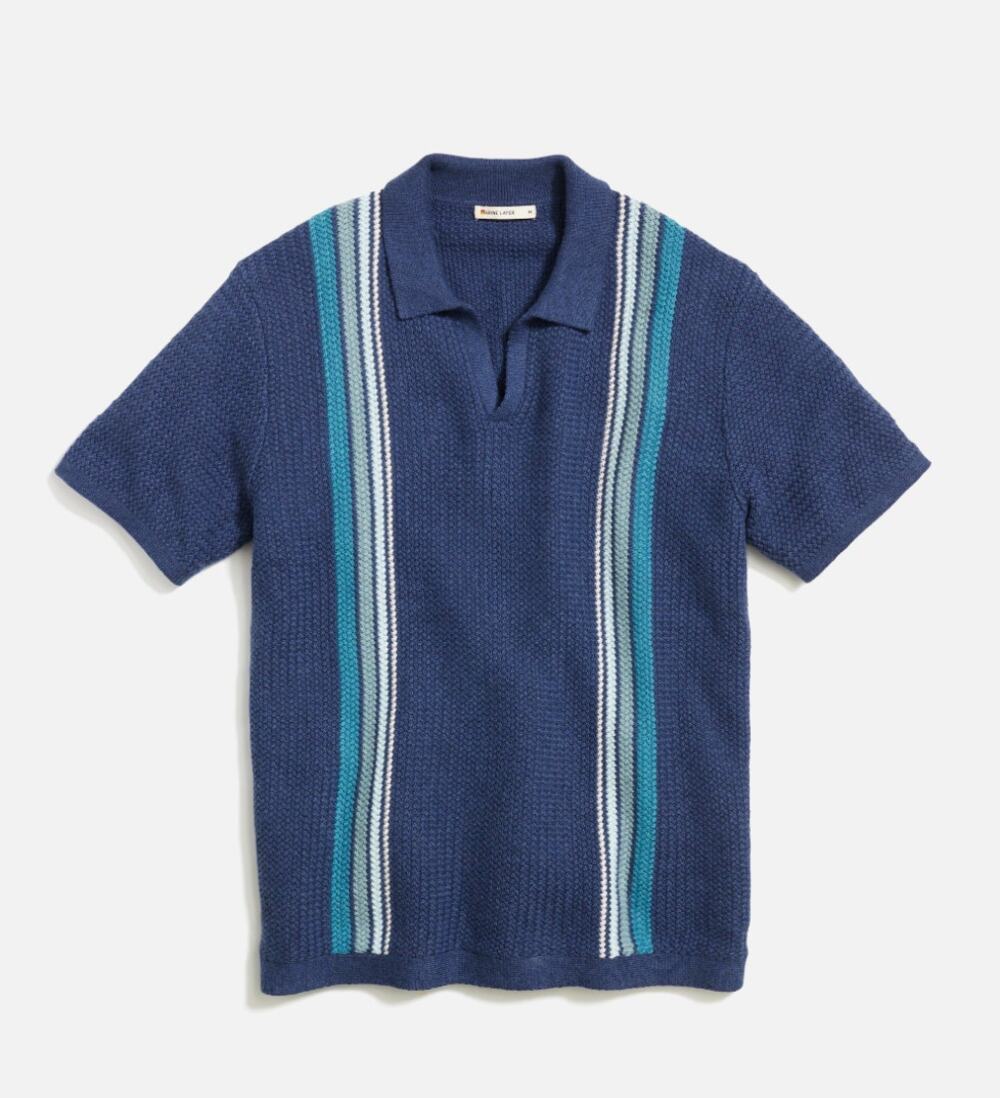 Marine Layer Conrad Sweater Polo Shirt sz XL